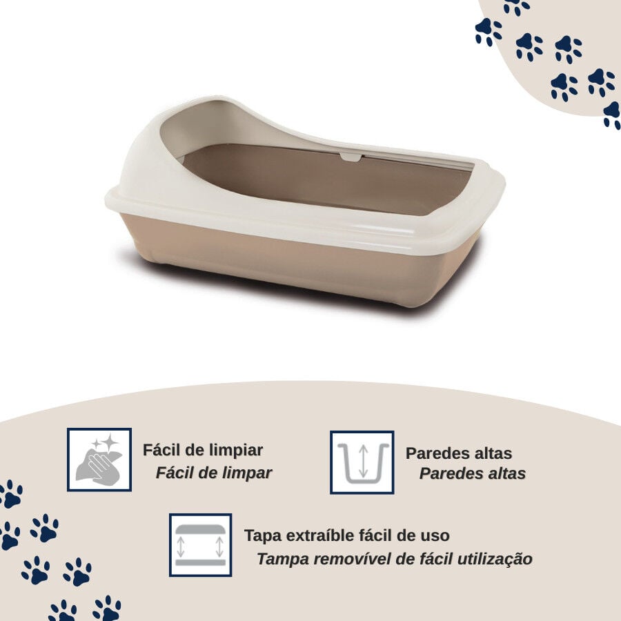 Nice Care Bandeja Sanitaria Birba Cornice Beige para gatos, , large indicador imagen numero 3